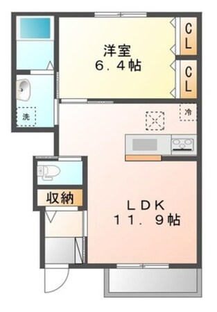 ヴェルージュの物件間取画像